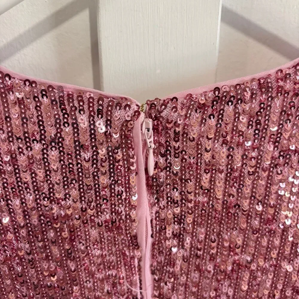 Lilly Pulitzer Estrella Sequin Dress Conch Shell Pink NWT - Picture 11 of 12